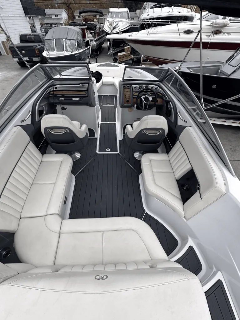 Custom marine upholstery work by Proglass Marine